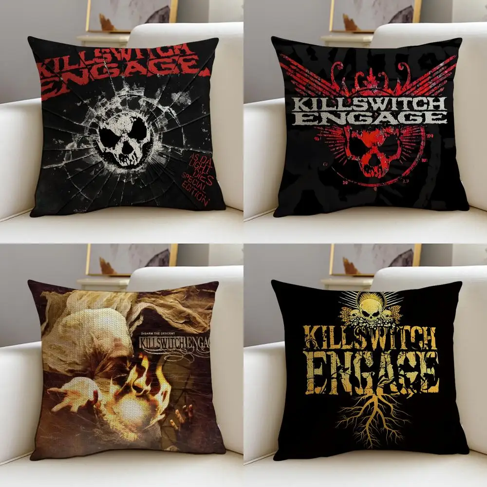 

Чехол для подушки Metal K-Killswitch EngageS, дышащий и приятный для кожи льняной чехол для подушки, квадратный, съемный и моющийся.