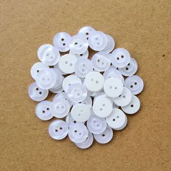 50pcs Resin Sewing Button Scrapbooking Round White Two Holes 12.5mm Dia. Costura Botones decorate bottoni botoes B200603