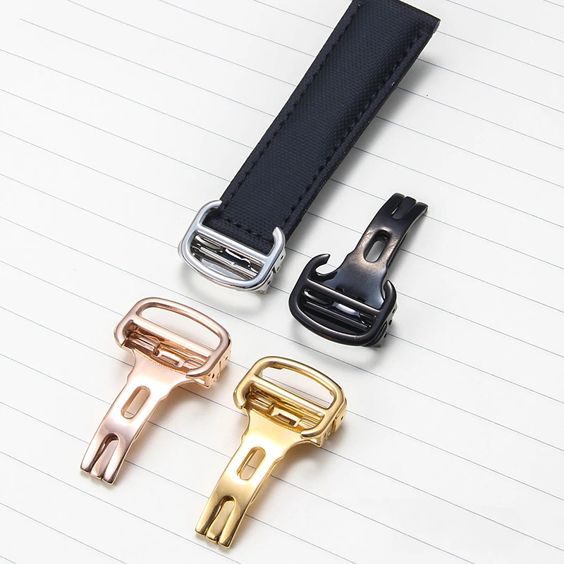 Быстросъемные холщовые ремешки для часов Cartier Must Tank 18, 20 мм, пряжка из нержавеющей стали, усиленная строчка, водонепроницаемая поверхность