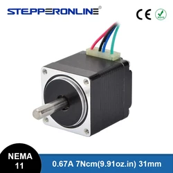 Mini Nema 11 Stepper Motor 4-lead 0.67A 7Ncm/9.91oz-in 28x28x31mm for DIY 3D Printer CNC XYZ