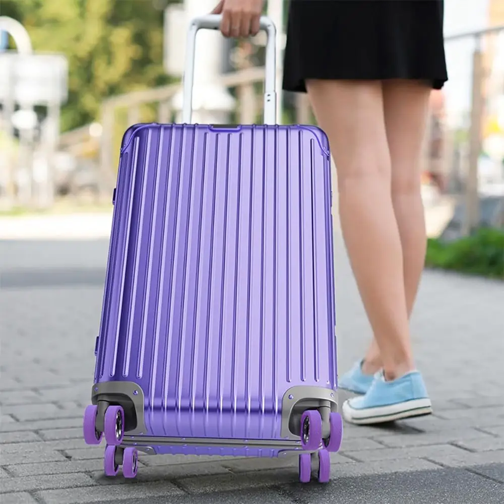 8PCS/Set Silicone Travel Luggage Caster Shoes with Silent Sound Suitcase Parts Suitcase Wheels Protection Cover Reduce Noise