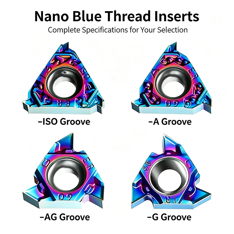 Nano Blue CNC Innen- und Außengewindeeinsätze Universelle Gewindeschneidwerkzeuge 16ER 16IR Speziell für gehärteten Stahl – Detail 2