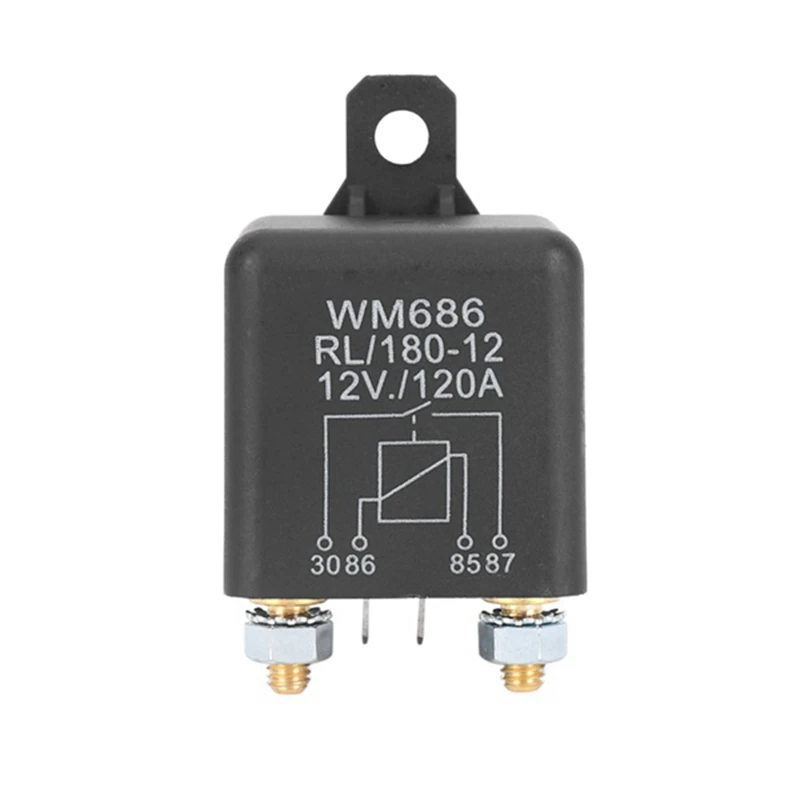 

Durable-WM686 DC 12V Relay Battery Isolating Relay 12V / 120A Peak Load For Car Trucks Car With Wiring Terminal