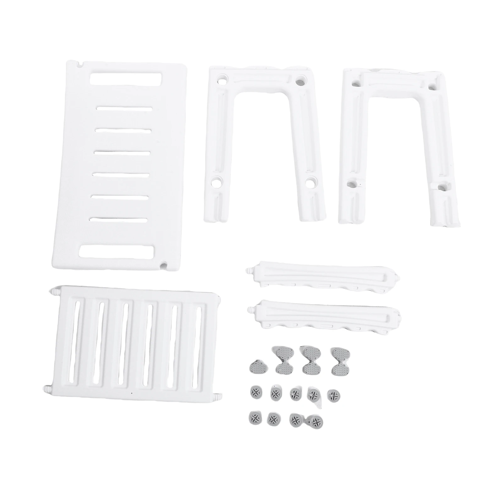 HDPS Shower Benches Durable Shower Chair 2-tier Storage Spaces and Dual Handles Waterproof Stool with Non-slip Pads for Shaving image 4