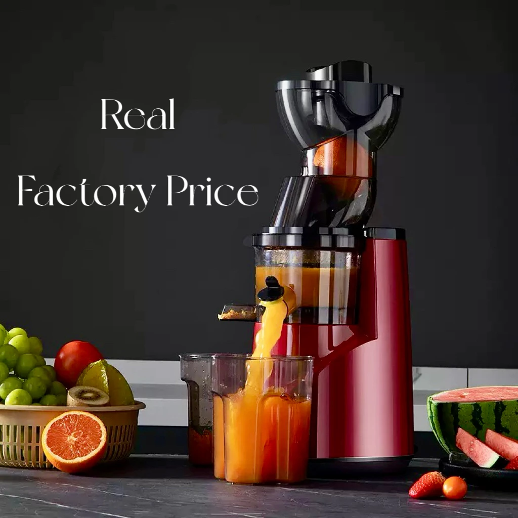 ماكينة صنع العصير بالضغط البارد للفواكه والخضروات بأكملها 43 دورة في الدقيقة محرك تجاري خالي من مادة BPA بفم واسع منزلي كهربائي إسباني