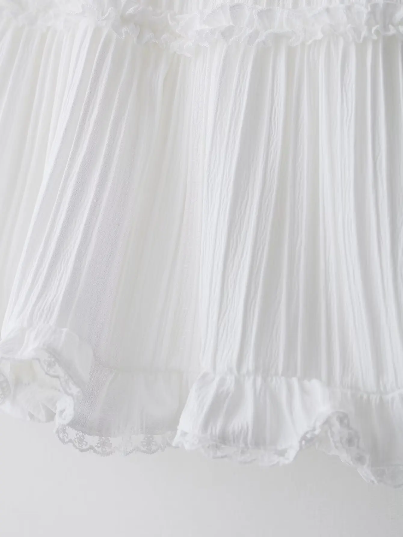 BB6444 ZA25 Summer New Women's Ballet Style Short Skirt Women's Elastic Waist Double Layer Lace A-line Skirt Cake Half Skirt