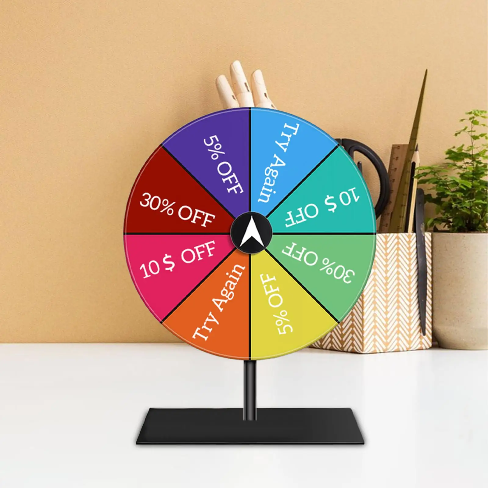 Tabletop Prize Turntable Roulette Wheel for Interactive Learning Party