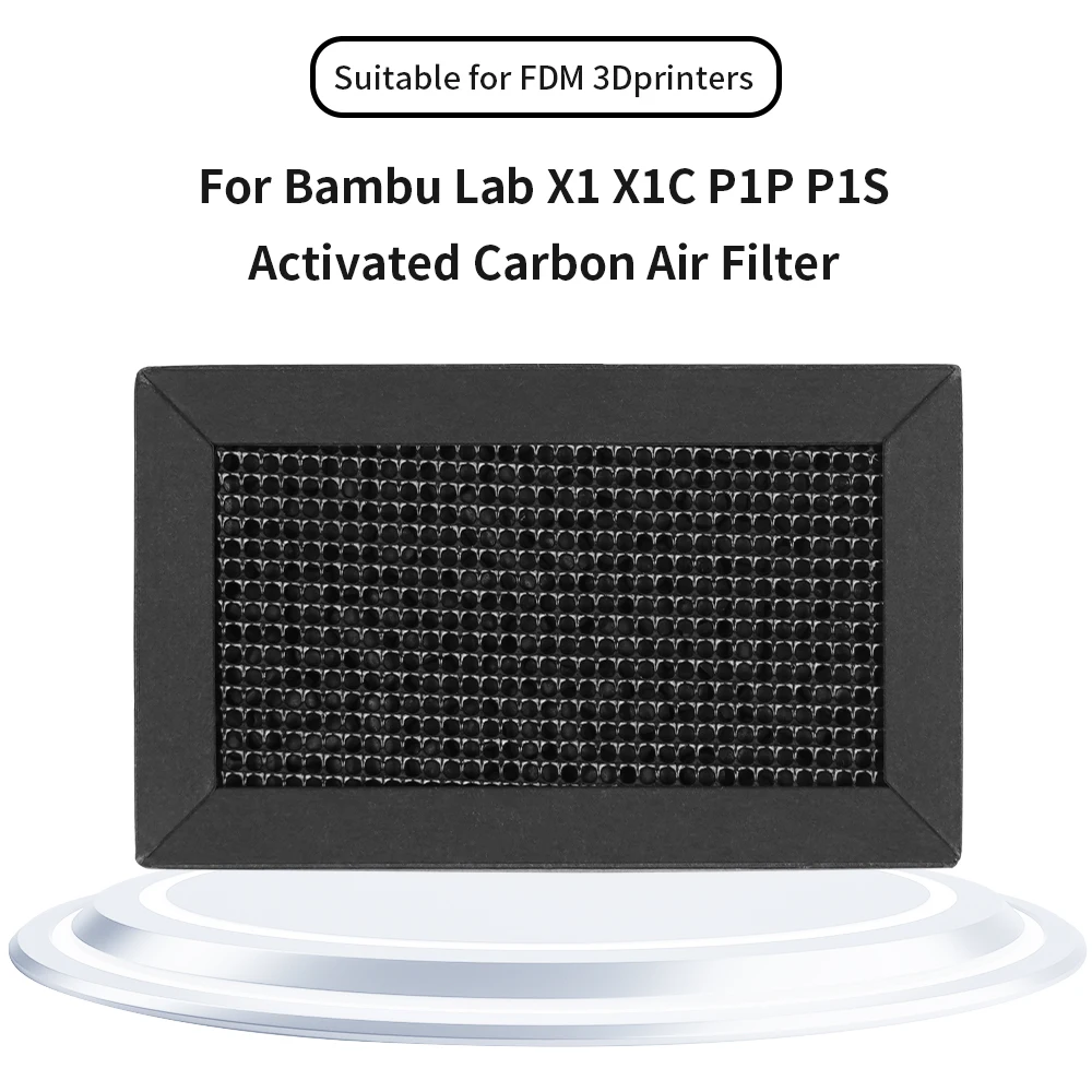 For Bambu Lab Activated Carbon Filter Air purifier Filter Replacement 3d Printer Parts For BambuLab X1-Carbon filter 109x55x33mm