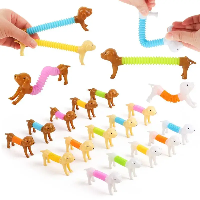 Abstract Dog Stress Relieving Stretchable Bubble Tube Toy Children's Birthday Party None Filler Stretch Sensory Squeezing Toy