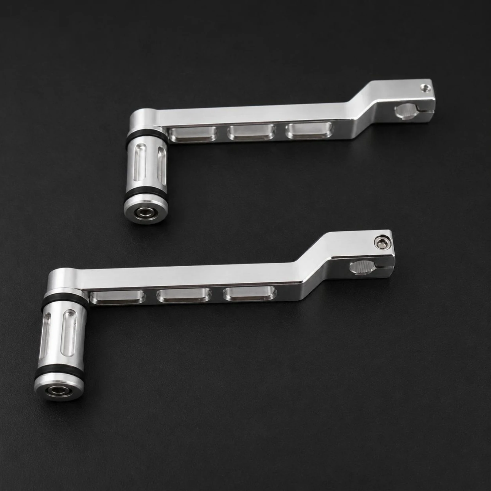 Motorcycle Gear Lever Oval Cutouts Machined Metal Gear Lever Cylindrical Hinge Point