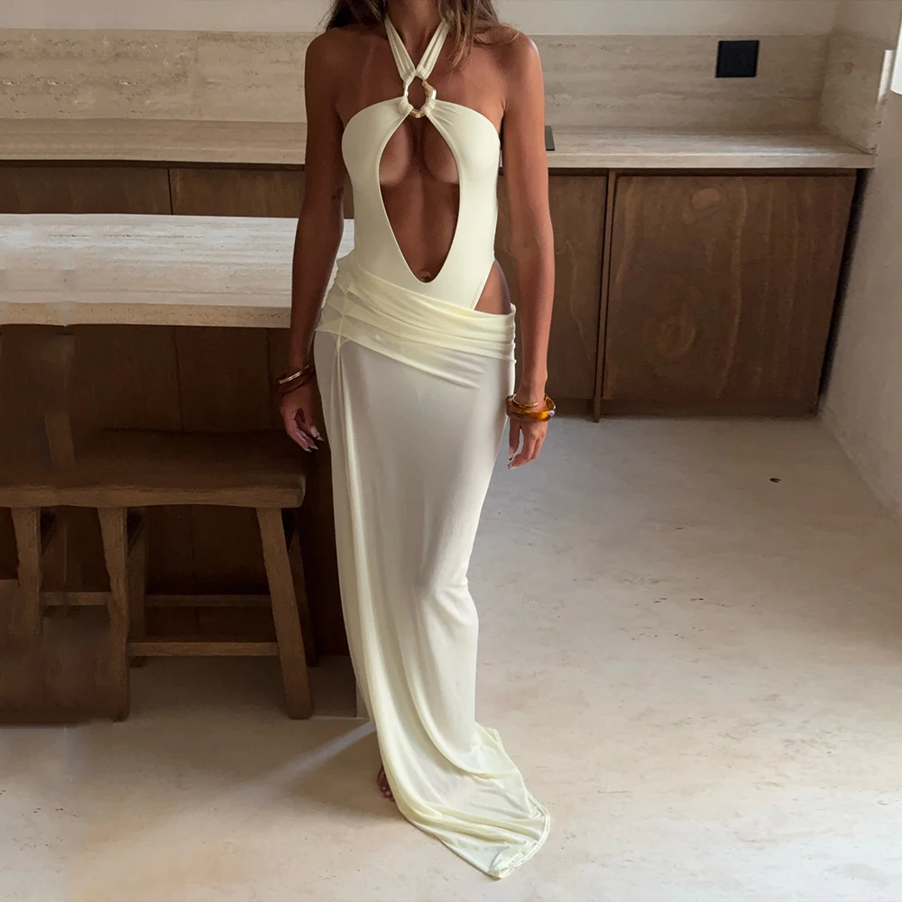 Two Pieces Bikini 2025 Sexy Women One Piece Swimsuit Swimwear Female Mesh Skirt Bikini Set Biquini Bathing Suit Swimming Suit #4