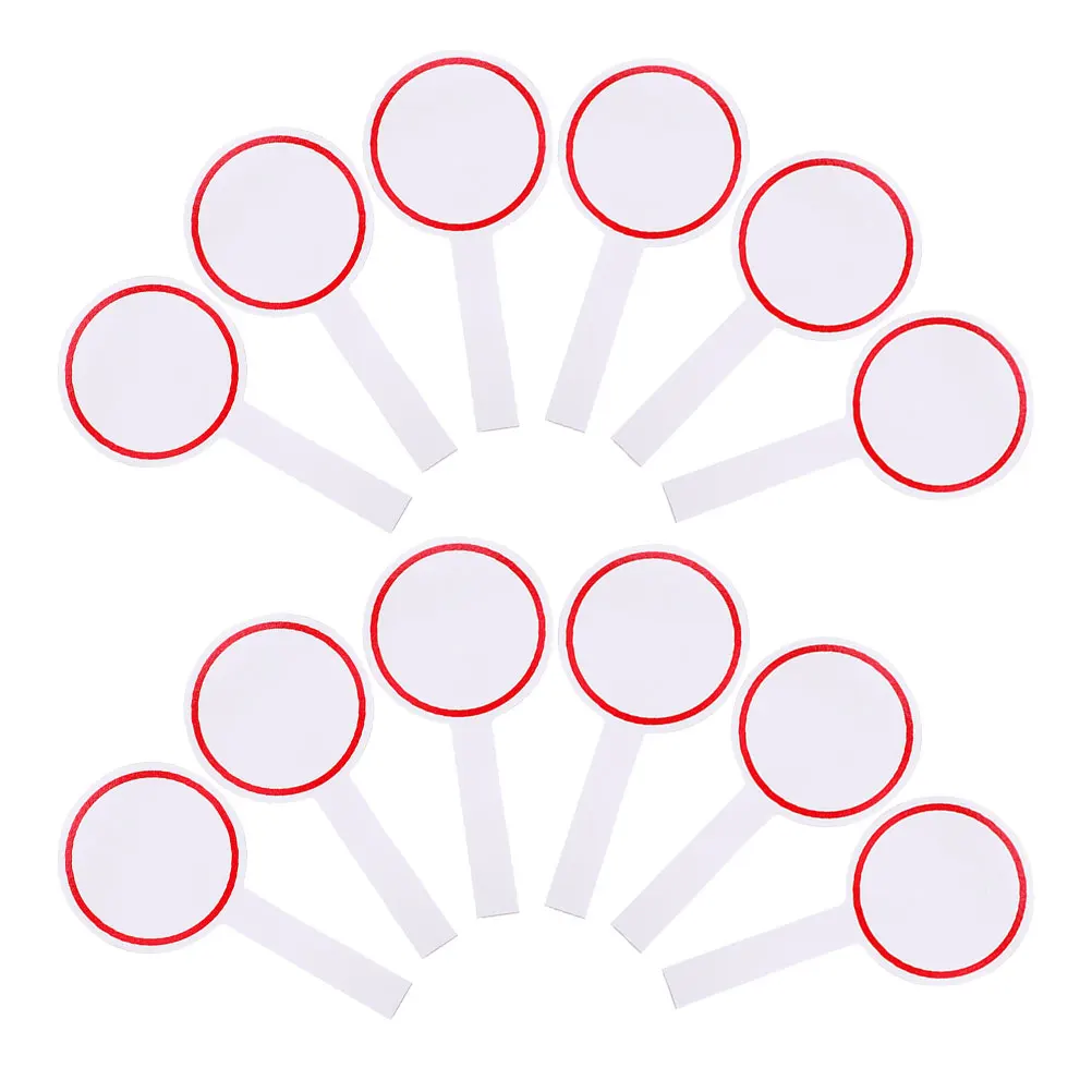 

12Pcs Anti-Wear Scoreboards Blank Writable Handheld Whiteboards for Ball Games Dry Erase Paddles Mini Whiteboards
