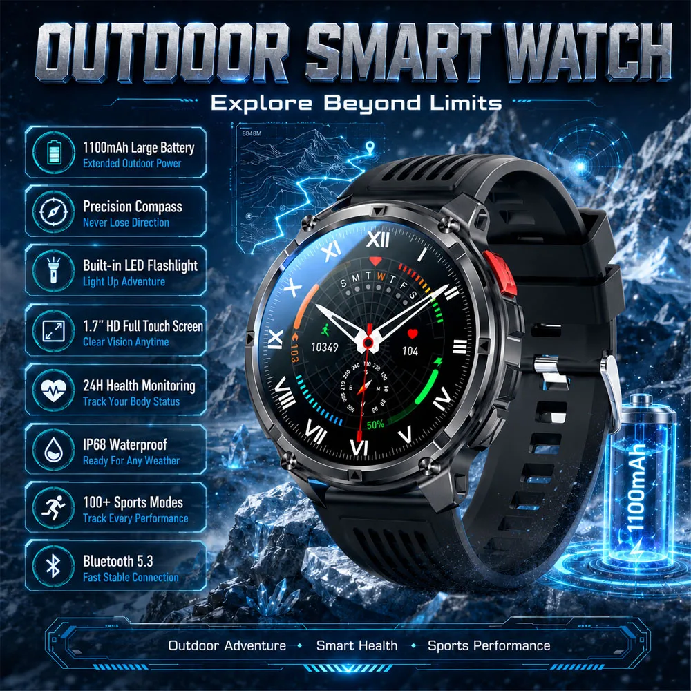 2026 New YAOCX AMOLED Smartwat - огляд і ціна Outdoor Rug Waterproof