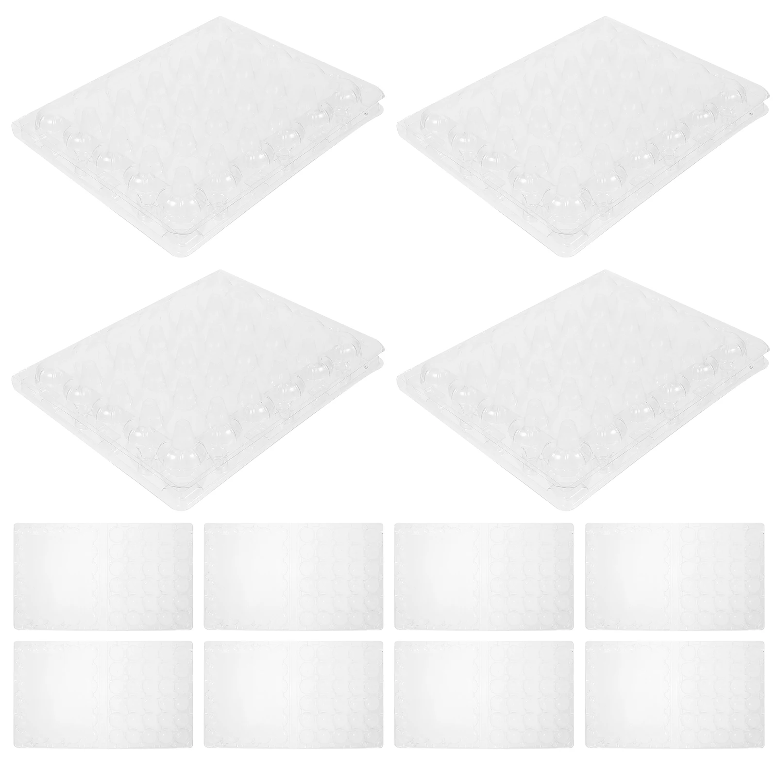 

25pcs Quail Egg Cartons Reusable Small Transparent Plastic Containers with Lids for Kitchen Storage organizer