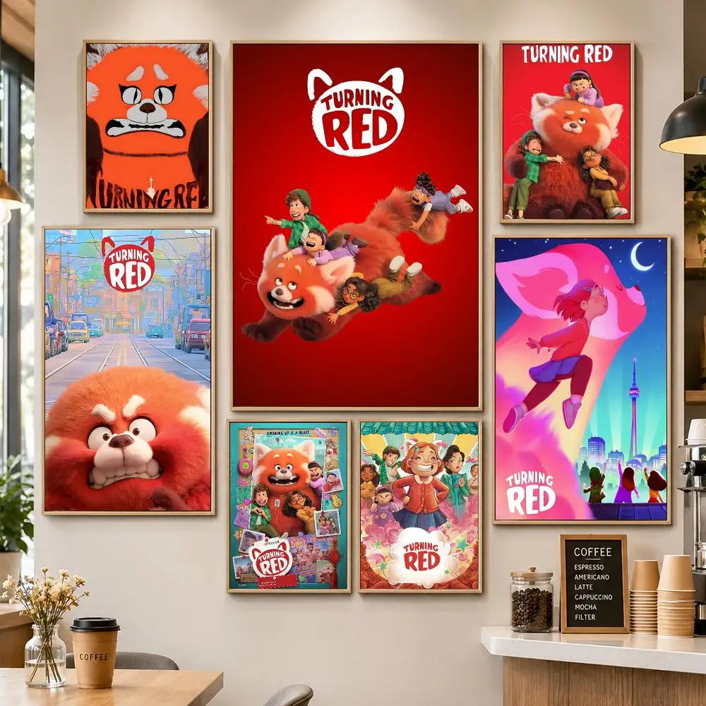 Animation Turning Red Mei Panda Pixar Poster PP Decorative Poster Water-Resistant Print Apartment Dorm Office Cafe Gift