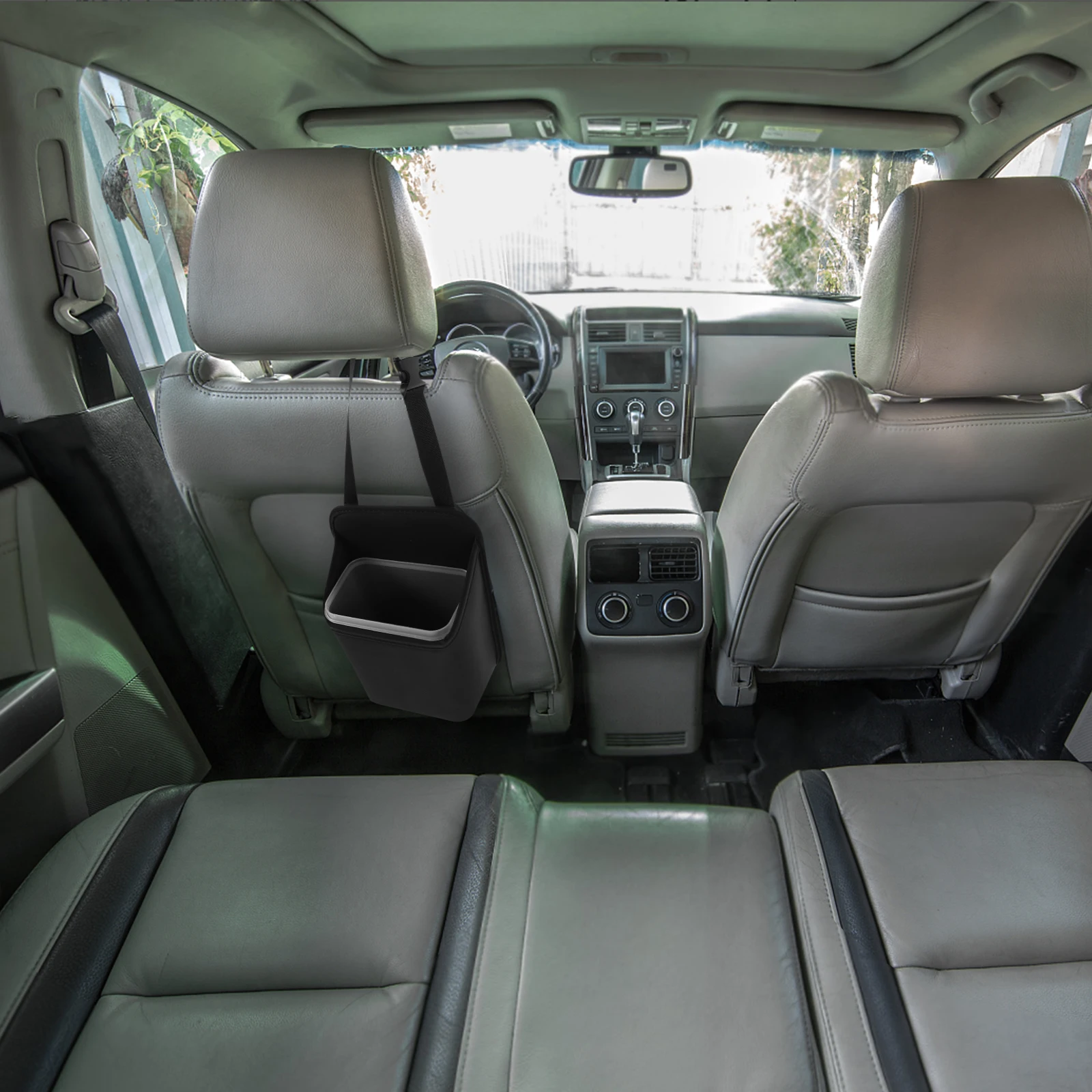 

Waterproof Large Capacity Car Seat Hanging Storage Bag With Handle Back Seat Trash Can Organizer Collapsible Portable Garbage