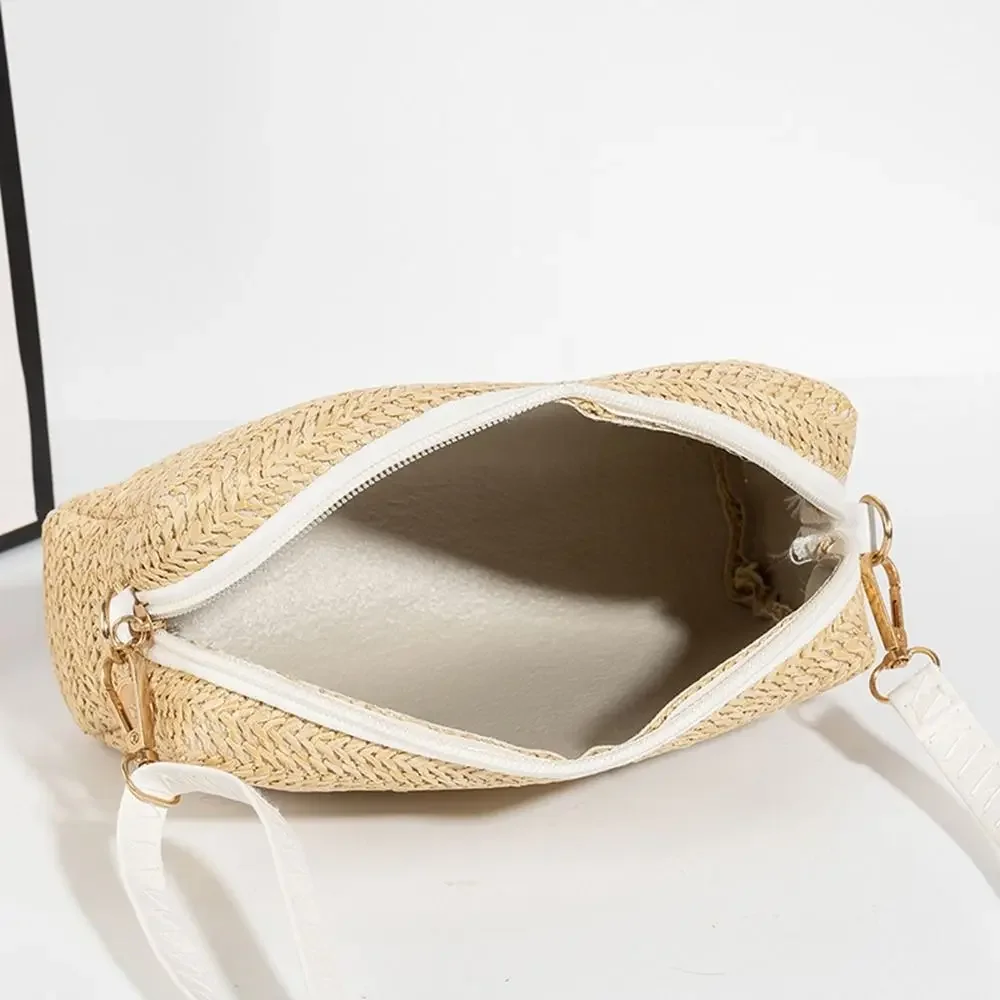 Designer Luxury Bag for Women Shoulder and Crossbody Bags Summer Beach Bag Straw Woven  Female Handbags 2024 Bolsa Sac Bolsos