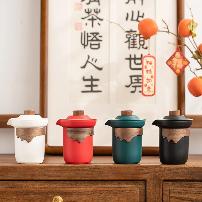 Gaiwan Filter Ceramic Hand Grab Borosilicate Cup Puer Tea Bowl Mugs Chawan Soup Tureen Chhai Kung Fu Chinese Soup with Lid Zen