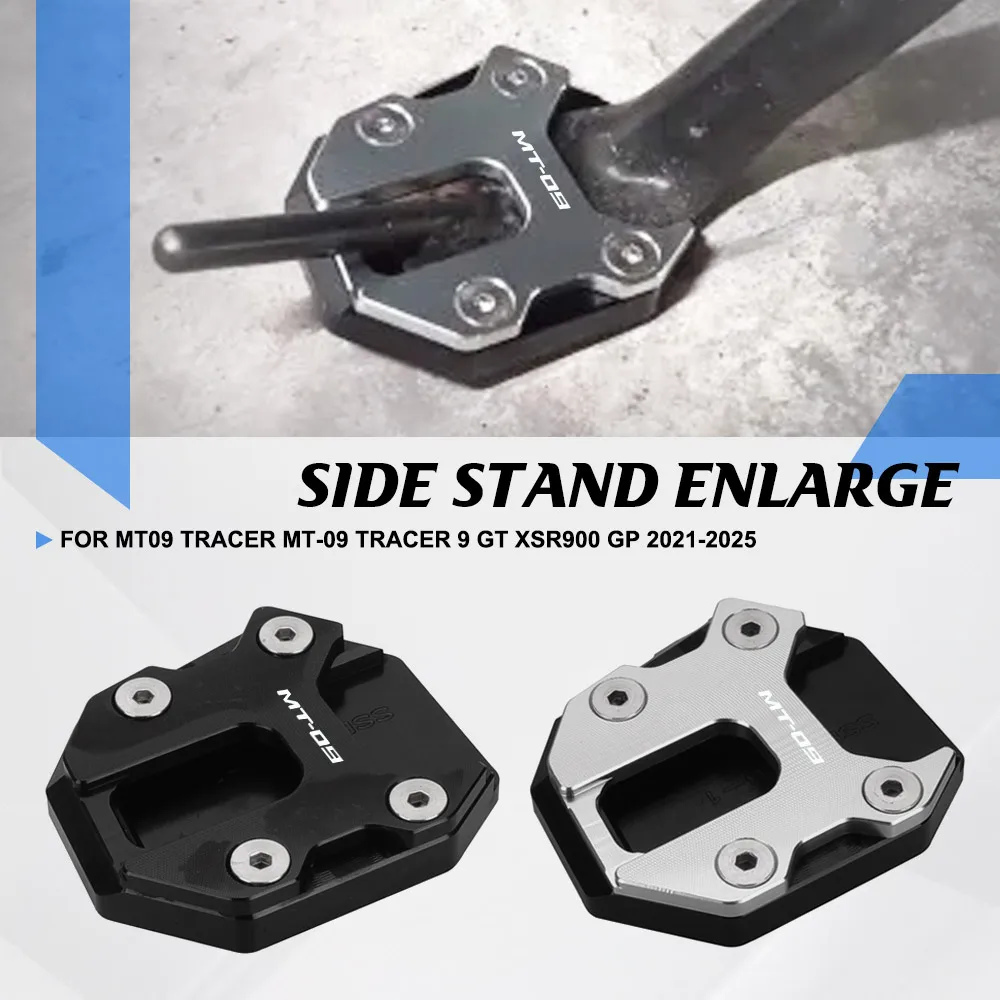 

Kickstand Foot Side Stand Pad Support Enlarge Plate For Yamaha MT09 Tracer MT-09 TRACER 9 GT XSR900 GP 2021 2022 2023 2024 2025