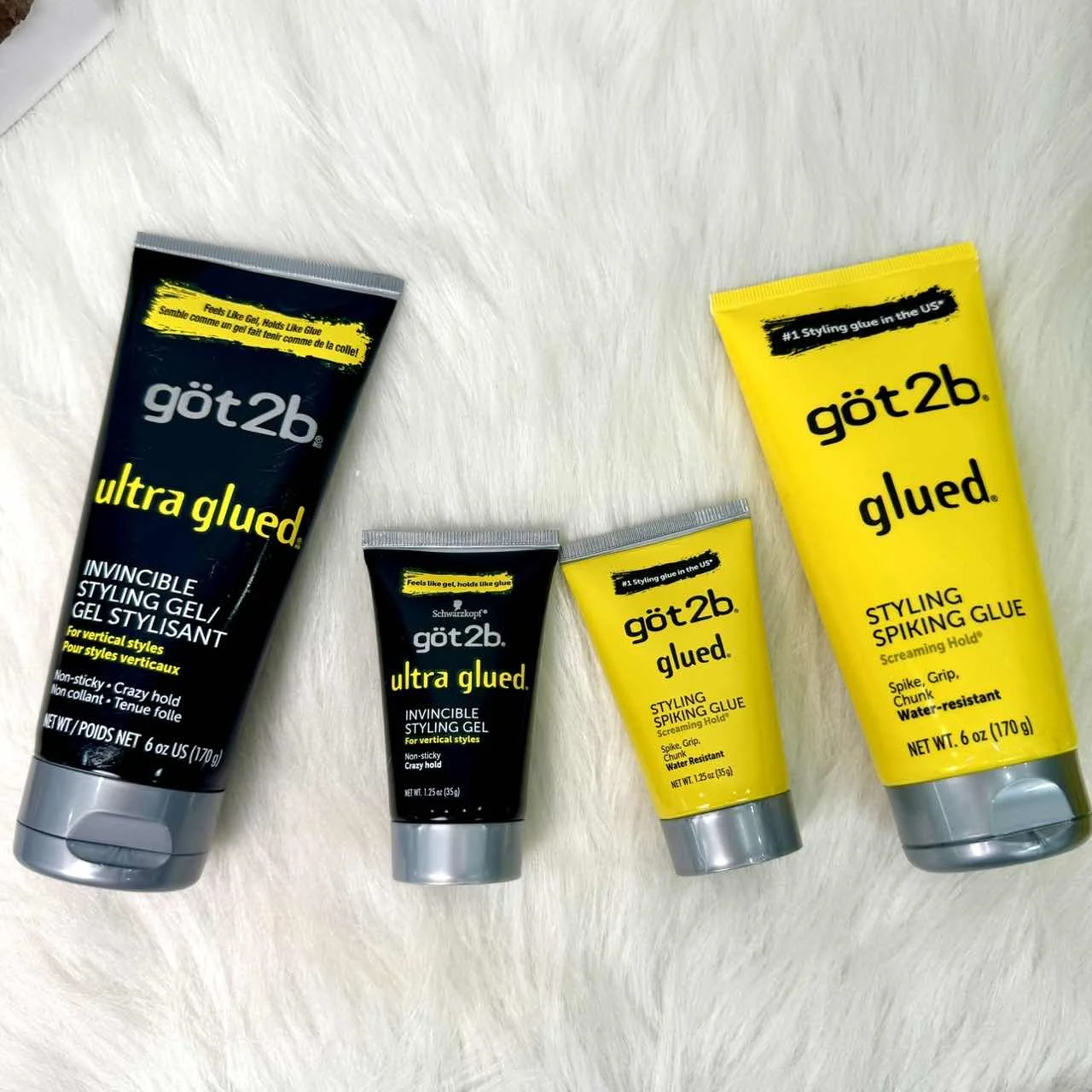 Got2b Glued Styling Spiking Glue Ultra Hold Invincible Styling Gel 35g/170g Gel para el cabello no pegajoso para control de bordes de pelucas