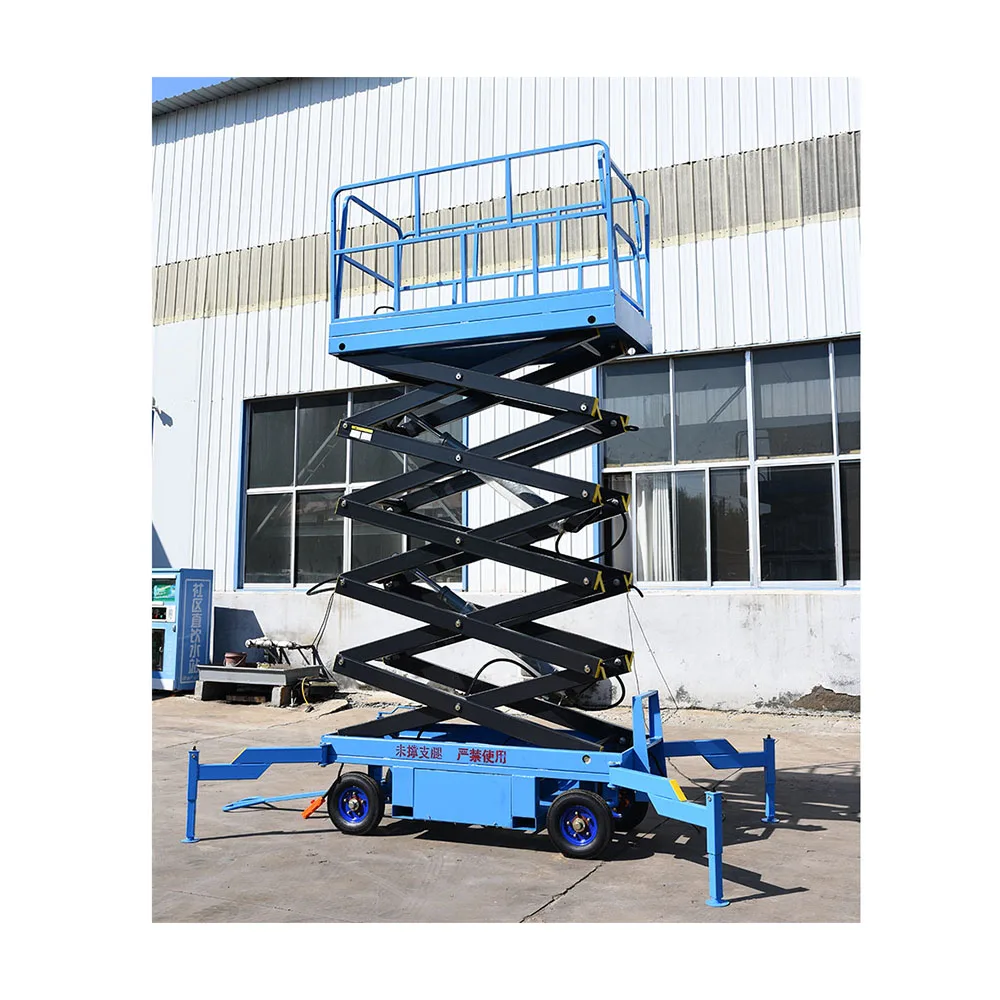 4-18m Manual Movable Scissor Lift Hydraulic Mobile Electric Scissor Lift Platform