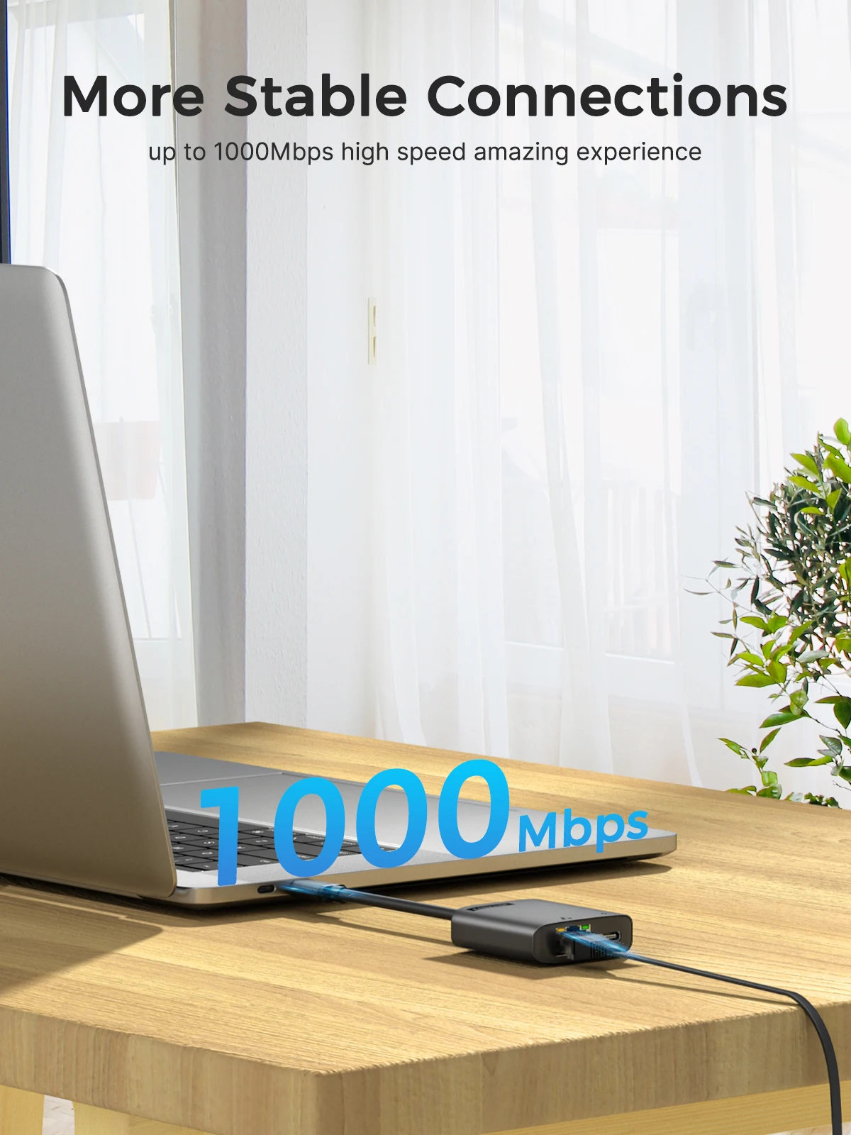 Lemorele USB-C Adapter Gigabit RJ45 z PD 3.0 passhthrough Hub USB C RJ45 Gigabit Ethernet prędkości do laptopa