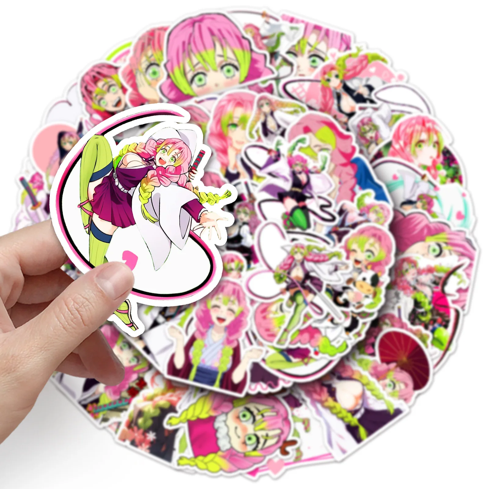 

10/30/50PCS Demon Slayer Kanroji Mitsuri Anime Stickers Cute Girls Cartoon Sticker Laptop Guitar Phone Notebook Aesthetics Decal