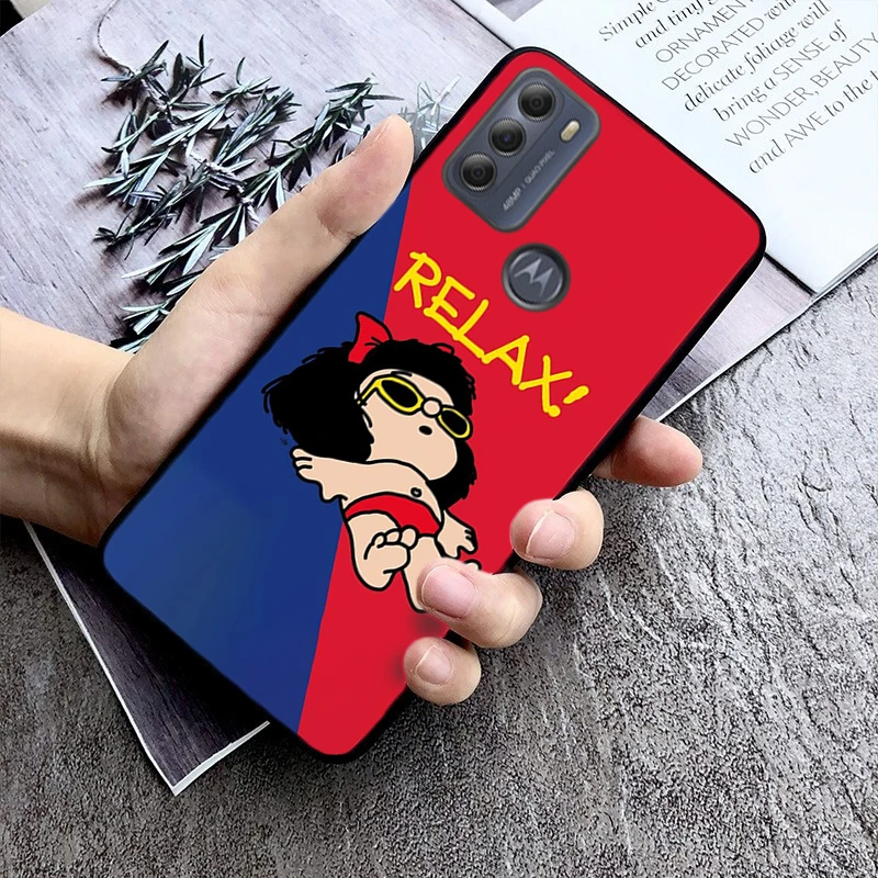 Mafalda Phone Case For Moto Edge 50 40 Pro Edge 40 30 Ultra Neo Fusion G Power G Stylus G Play E32 E20 E40