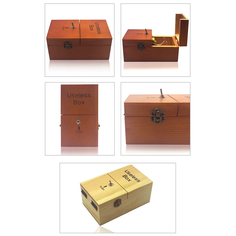 Useless Box With Surprises Wooden Useless Box Fully Assembled Toy For Adults And Children Durable Easy To Use