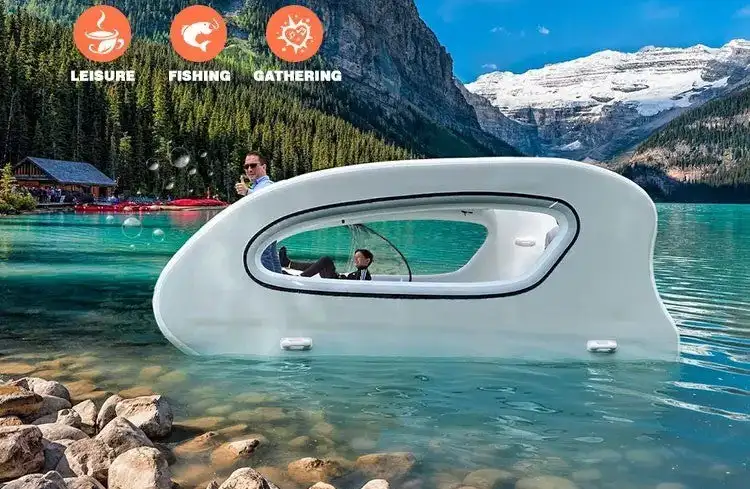 High Quality 4.5 m Solar Powered Compact and CE Certified   Inflatable Catamaran with  Electicat Power