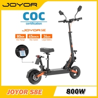 JOYOR S8-E folk Off-Road Electric Scooter 800W Motor 48V26AH Battery With seat E-Scooter 10 Inch Fat fire e-Scooter