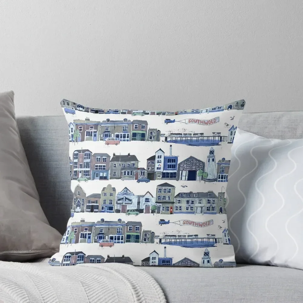 Southwold, Suffolk Pattern Throw Pillow Cushion Cover Luxury Room decorating items Cushions For Sofa pillow