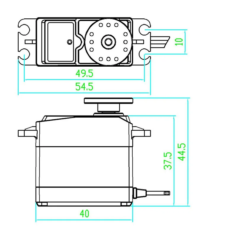 2X 360 servos 360 degree Continuous  Rotation Servo DC Gear Motor Smart Car Robot 5.5kg/cm DC 4.8