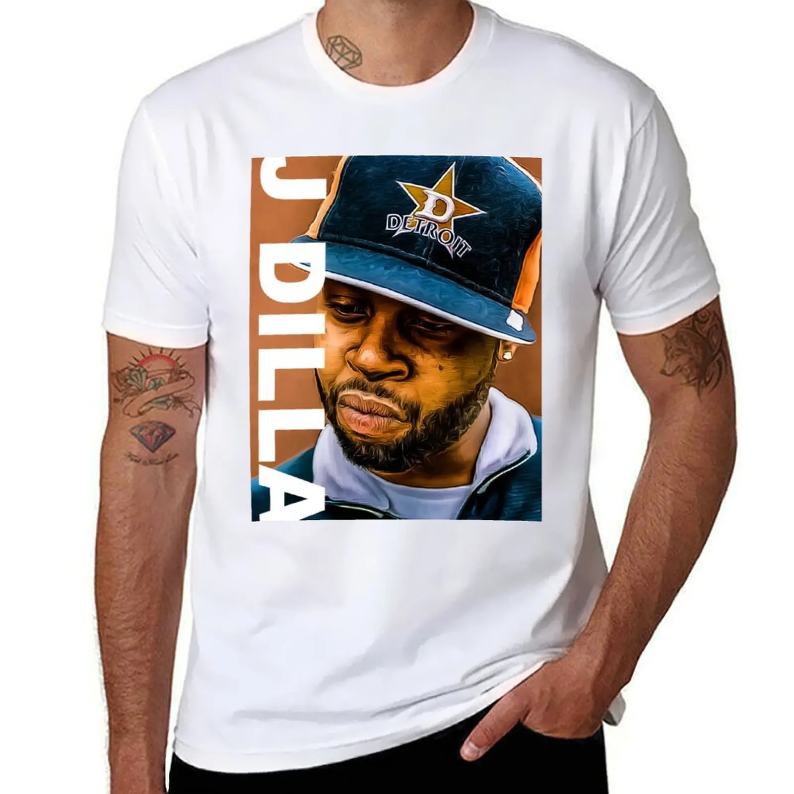 

j dilla print art T-Shirt man t shirt cotton high quality man t shirts high quality luxury brand T-Shirt