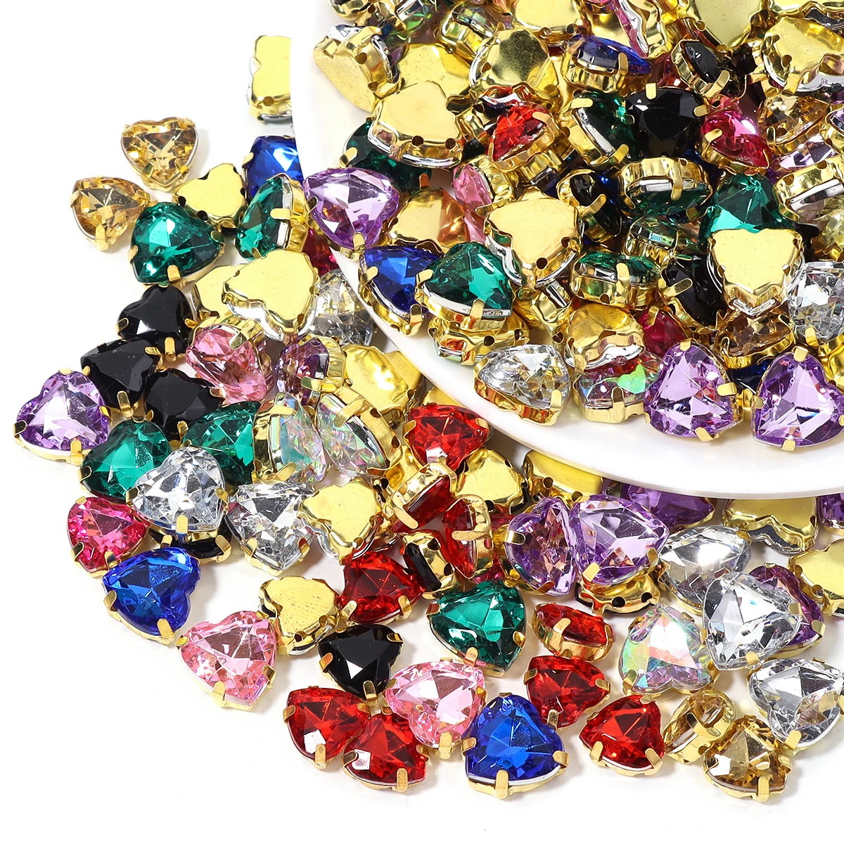 30 teile/los 10/12mm Herz Form – Sew On Rhinestone Bewertung und Preis
