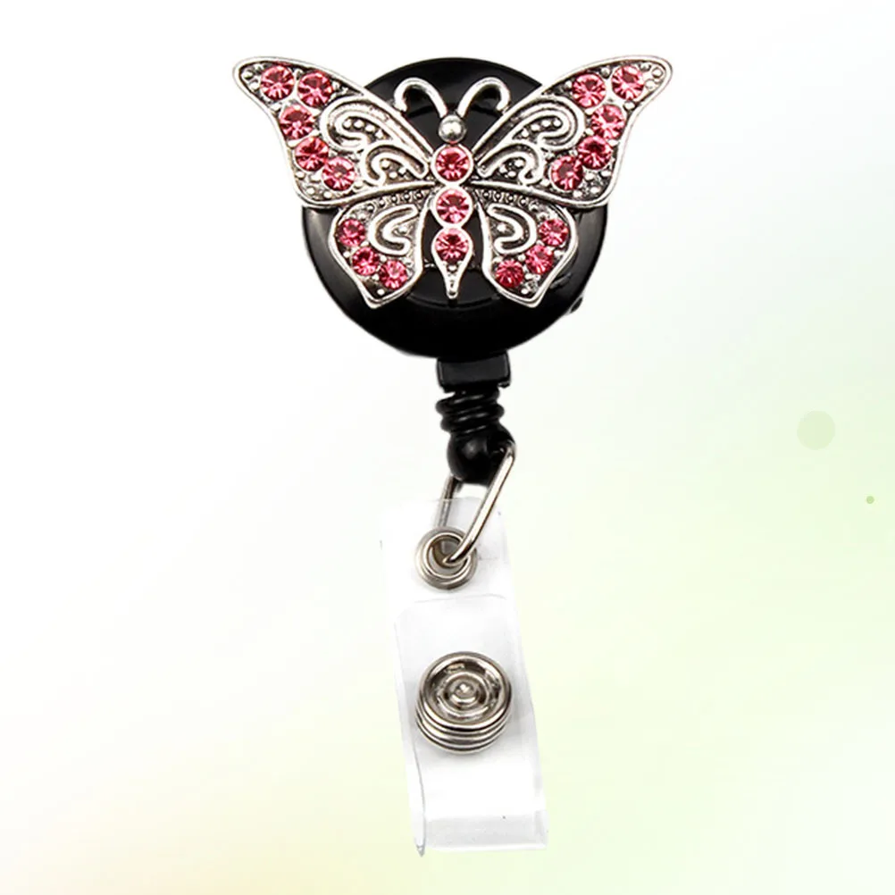 

Round Badge Holder Telescopic Keychain Id Card Reel Clip For Nurses Teachers Students Work Badge Accessories Phone Lanyard