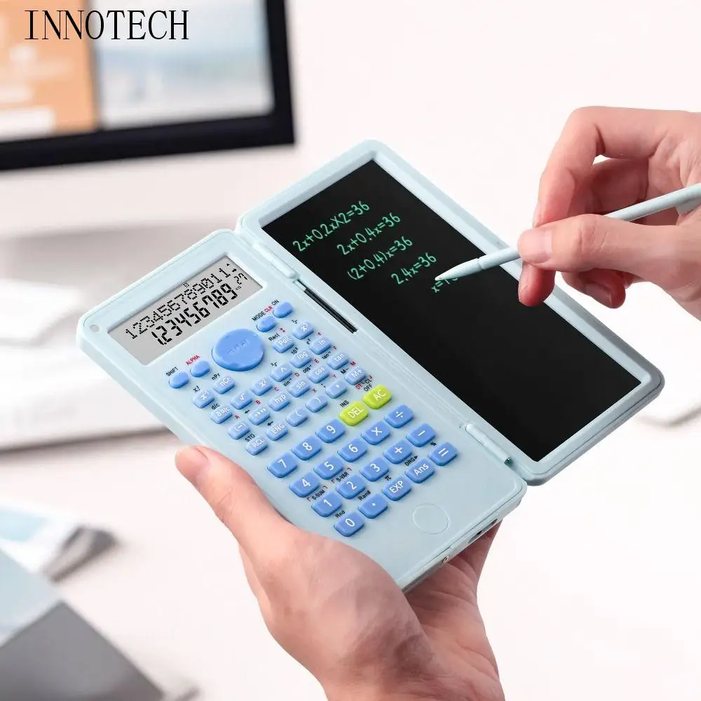 

2 in 1 Scientific Calculator 6-inch Foldable Office LCD Drawing Pad Multifunctional Erasable LCD Writing Board with Stylus