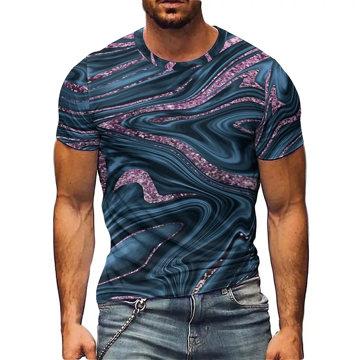 

Men and Women's Printed Short-sleeved Men's Couple's Clothing Funny T-shirts