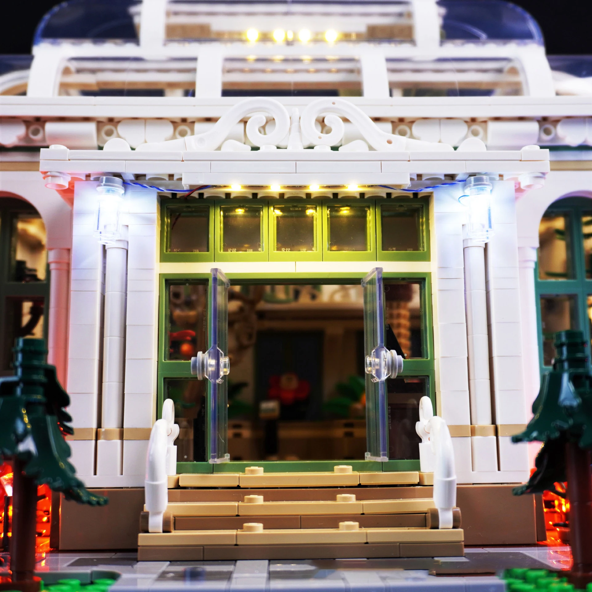 مجموعة إضاءة LED DIY مجموعة إضاءة المحافظة النباتية عن بعد RGB LED لعرض الدفيئة الفيكتورية 21353 (الأضواء فقط)