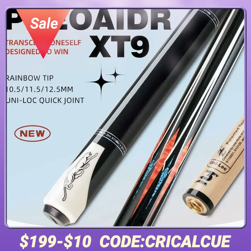 

PREOAIDR XT9 3142 Maple Pool Cue Stick 10.5/11.5/12.5mm Tip Size Snooth Grip Uni-lock Joint Technology Billiard Pool Cue Stick
