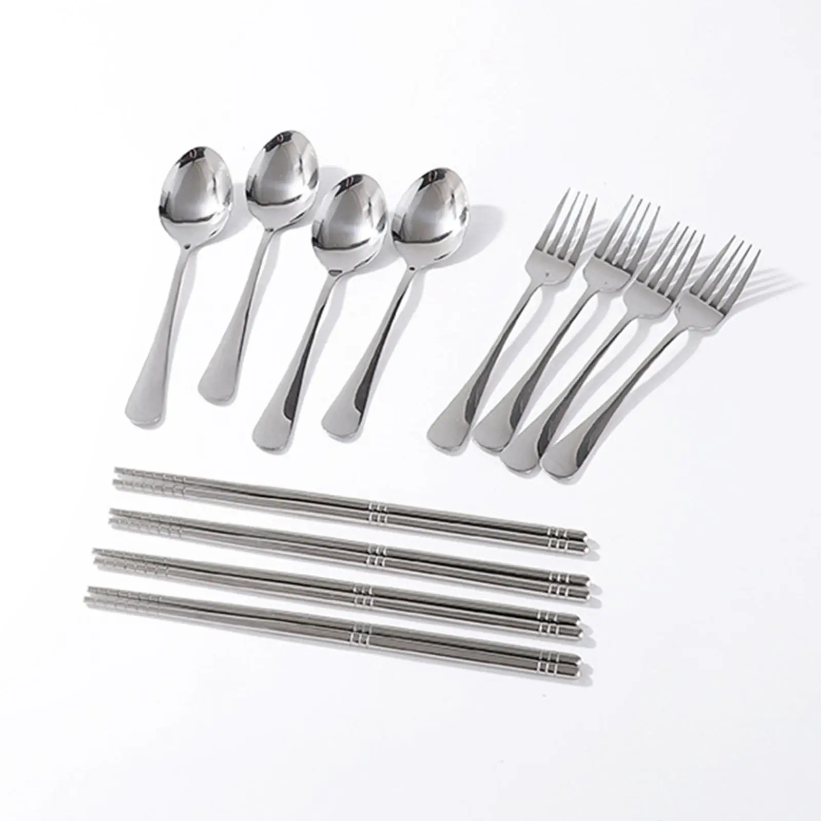 

Stainless Steel Plates and Bowls Camping Set Camping Cutlery Set Reusable Portable Camping Utensils for Party BBQ Backpacking