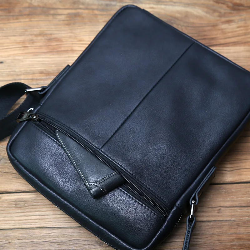 NZPJ Leder herren Schulter Tasche Casual Große-Kapazität Weichem Leder Rucksack Top Schicht Rindsleder Vertikale Messenger Business Tasche – Detail 19