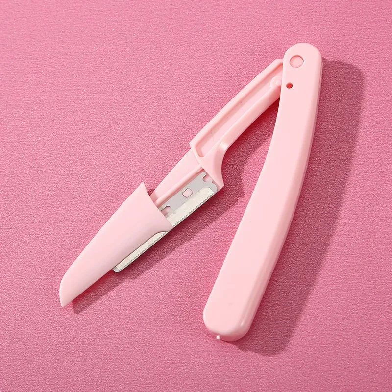 Veilig Opvouwbare Dames Gezicht Scheerapparaat Wenkbrauw Trimmer Mes Anti-Kras Scheermes Make-Up Tools Wenkbrauw Trimmer Gezicht Scheermes Voor Vrouwen