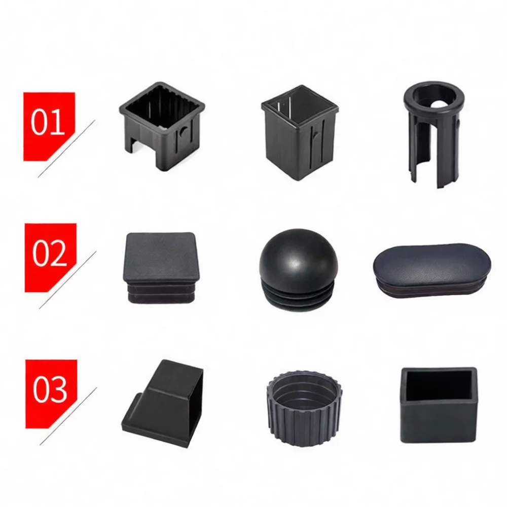 Square Tube Reduction Bushing Insert For Fitness Equipment Construction Plastic Sliding Sleeve Accessory Support
