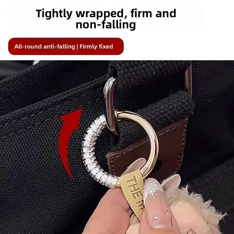 Silicone Rope for Labubu Anti Drop Buckle Keychain Protection Ring Transparent Winding Fixed Anti Drop