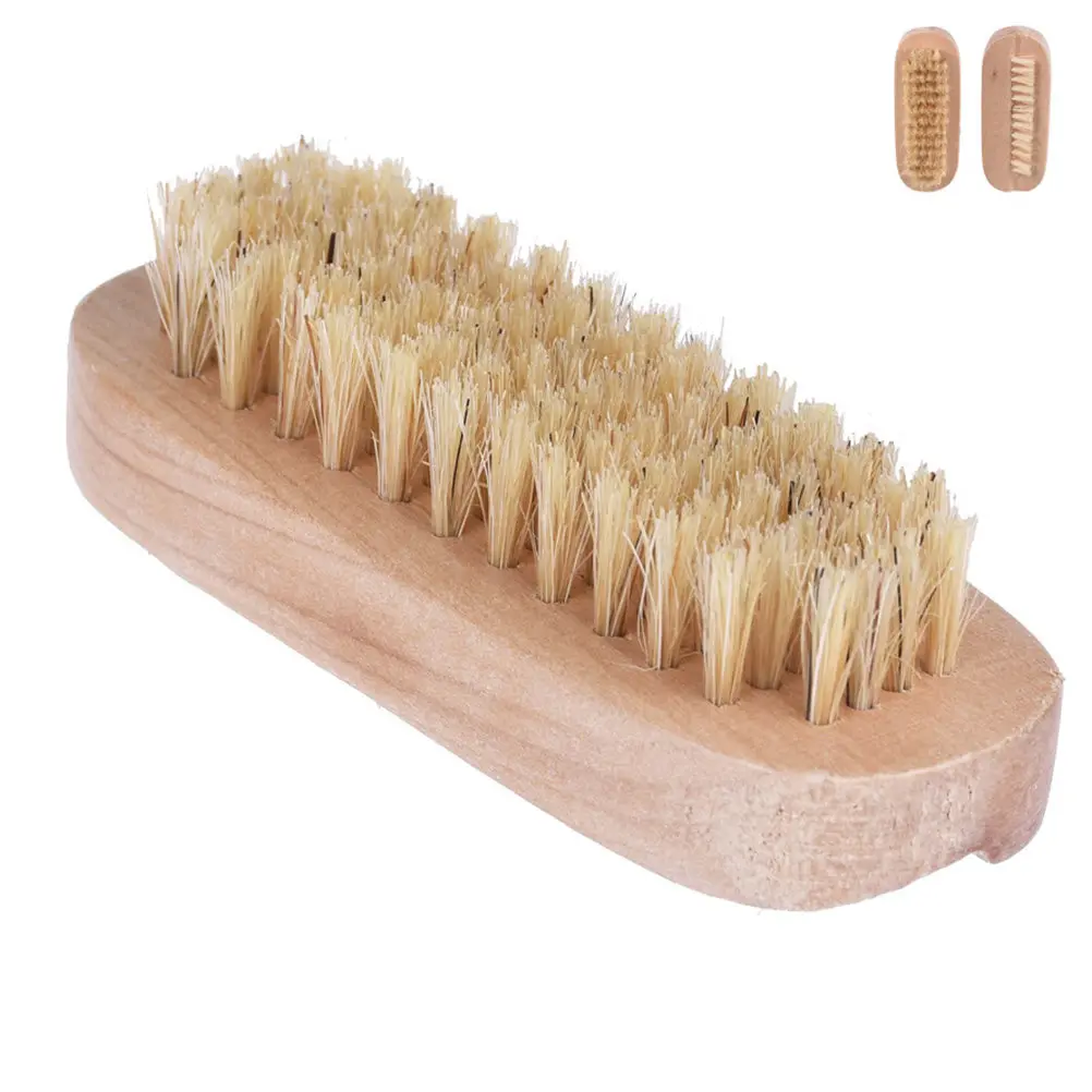

4Pcs Nail Cleaning Brush Sturdy Not Easy to Bend Perfect for Manicure Pedicure Treatment Filing Sanding Buffing Wood Color