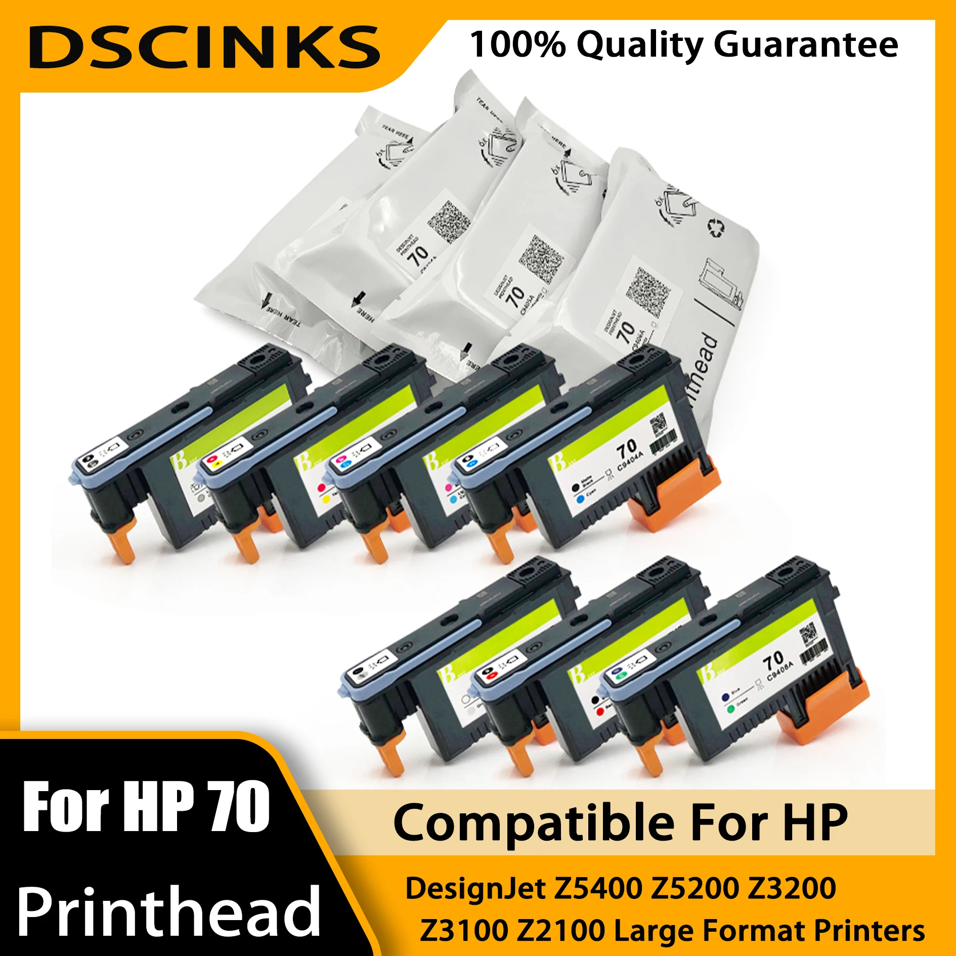 70 C9408A C9409A C9410A Printhead Compatible for HP Design Jet Z3100 Z2100 Z3100 Z3200 Z5200 Z5400 Photosmart Pro B8800 Printer