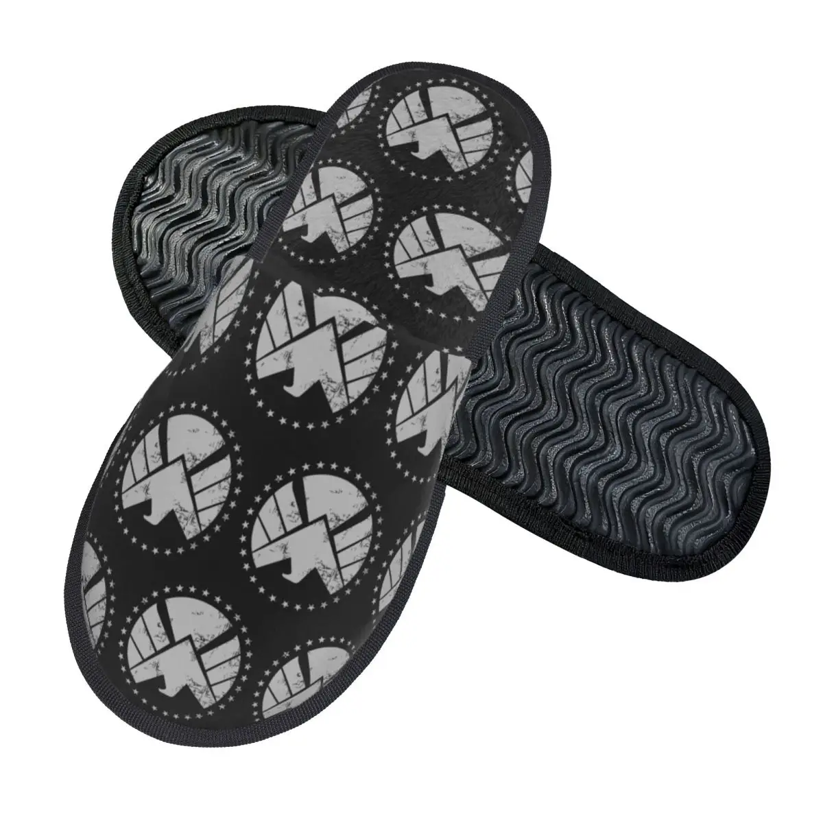 Custom Shield Agent Training Slippers Memory Foam Warm Soft Women House Slipper Indoor Comfy Shoes