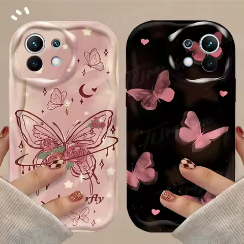 Luxury Butterfly Flower 3D Case For Xiaomi Mi 13T Pro 12T 11 Lite 5G NE 11i 12 13 10T 10i POCO X3 Pro NFC X4 GT X6 X5 F3 F4 F5