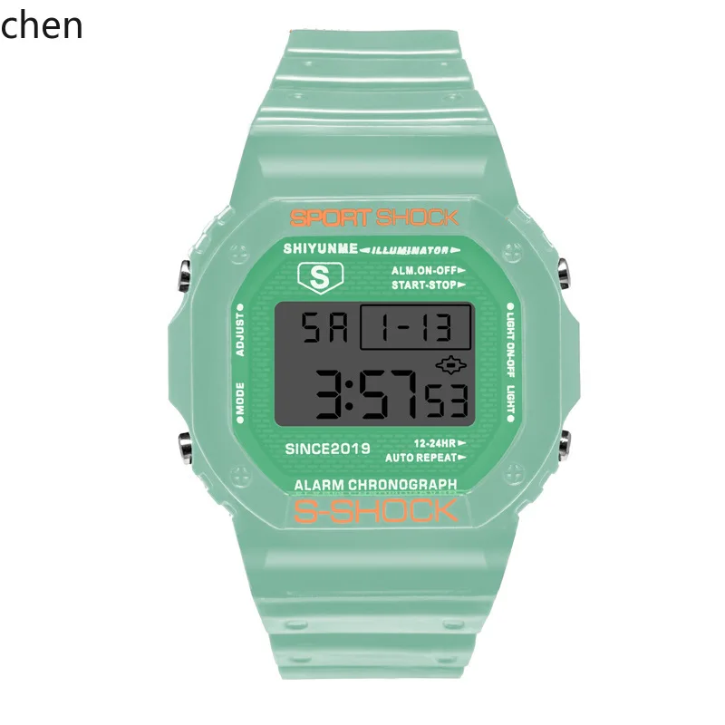 

ZK fashion small square electronic watch Korean version simple multi-function luminous waterproof watch